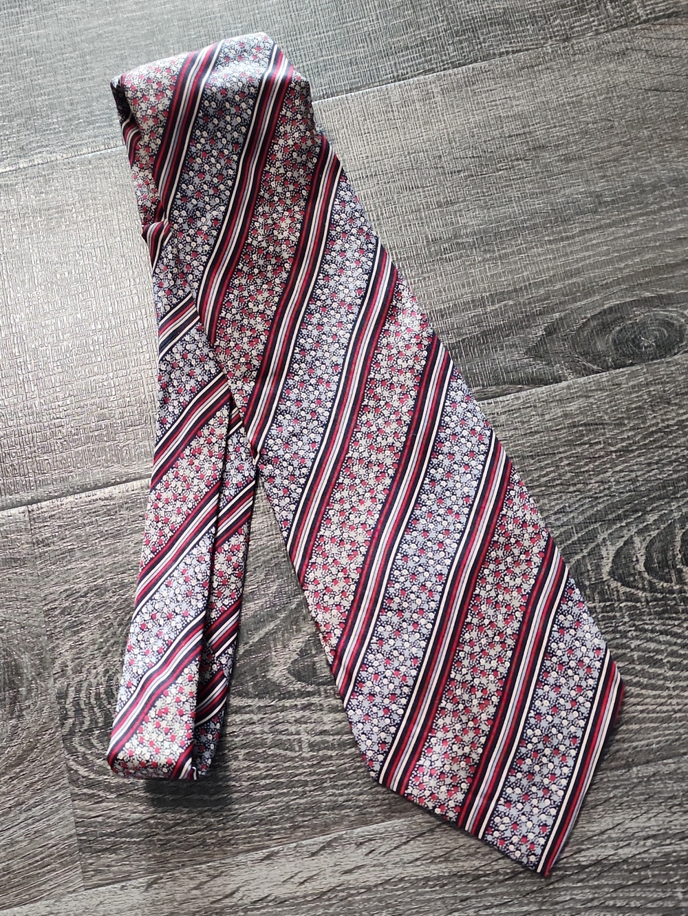Jacques Fath Paris Print Silk Neck Tie